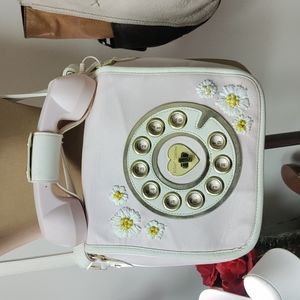 Betsey Johnson Pink with Daisy prints Phone Purse